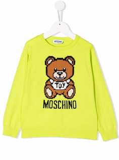 Moschino Kids джемпер вязки интарсия с логотипом