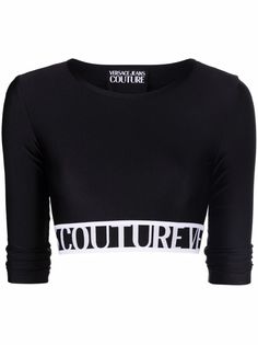 Versace Jeans Couture укороченный топ с логотипом