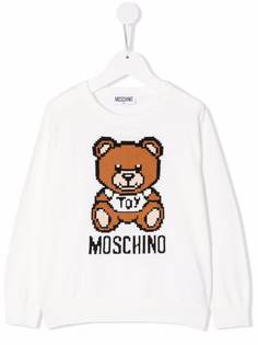 Moschino Kids джемпер вязки интарсия с логотипом