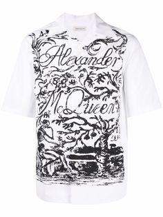 Alexander McQueen рубашка с логотипом