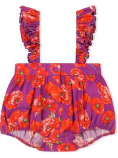 Dolce & Gabbana Kids платье со сборками и цветочным принтом