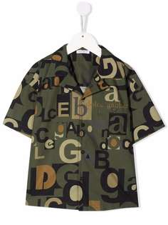 Dolce & Gabbana Kids рубашка с короткими рукавами и логотипом