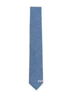 Fay Kids джинсовый галстук с вышитым логотипом