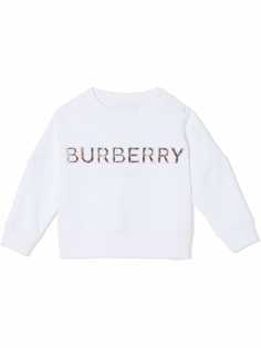 Burberry Kids толстовка с вышитым логотипом