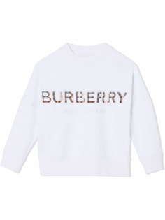 Burberry Kids толстовка с вышитым логотипом и круглым вырезом