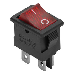 Выключатели-клавиши для удлинителей выключатель DUWI с подсветкой 250В 6А красный