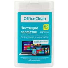 Портативные чистящие влажные салфетки для экранов и мониторов OfficeClean