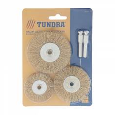 Плоских набор металлических щеток для дрели ТУНДРА Tundra
