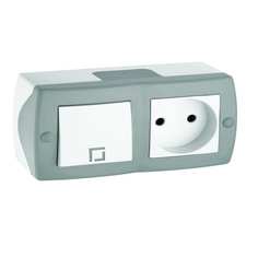 Одноклавишный выключатель-розетка MONO ELECTRIC