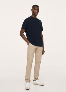 Брюки-чинос slim fit из саржи - Barna Mango