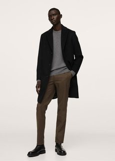 Брюки slim fit из хлопка - Brest Mango