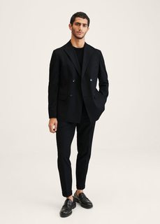Двубортный костюмный пиджак slim fit - Boston Mango