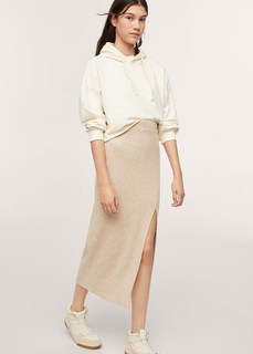Юбка из трикотажа в рубчик - Faldi Mango