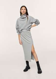Юбка из трикотажа в рубчик - Faldi Mango
