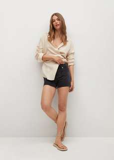 Мини-шорты с бахромой по низу - Hailey Mango