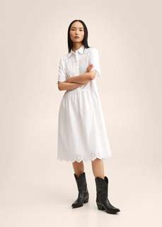 Платье-рубашка с вышивкой - Cloud-h Mango