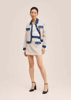 Юбка из твида в клетку - Seed-h Mango