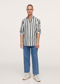 Рубашка regular-fit в полоску - Yaniklar Mango