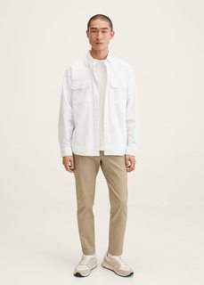Укороченные брюки tapered из хлопка - Prato Mango