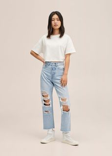 Нарочно рваные джинсы - Rotos Mango