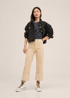 Прямые джинсы с отворотами - Turnup Mango