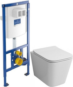 Комплект подвесной унитаз Grossman GR-4441S + система инсталляции Villeroy & Boch 92246100