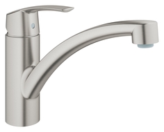 Смеситель для кухни GROHE QuickFix Start с низким изливом, суперсталь (32441DC1)