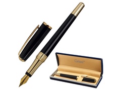 Ручка перьевая Galant Ludus корпус Black-Gold, стержень Blue 143529