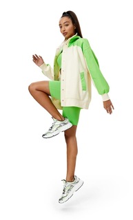 Stradivarius Куртка Оверсайз В Спортивном Стиле Из Двух Различных Материалов Ванильный M