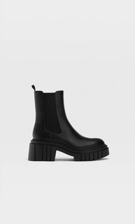 Stradivarius Ботильоны С Эластичной Вставкой На Рифленой Подошве Черный 40