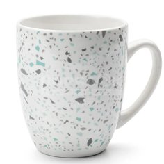 Кружка фарфор, 390 мл, Terrazzo, APOLLO, серо-бирюз TER-31-GT