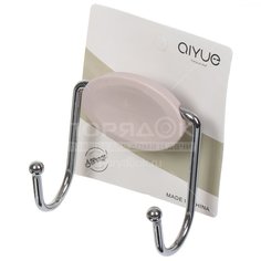 Крючок на планке, 2 крючка, 23 х 35.5 см, пластик, металл, QIYUE, Y9-220