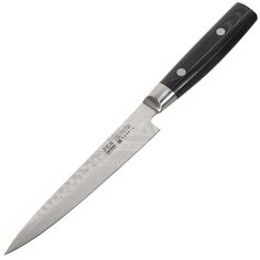 Нож кухонный Yaxell, филейный, дамасская сталь, 15 см, рукоятка композит, YA35516