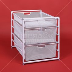 Полка универсальная, сталь, 5 секций, 43.5х55 см, Larvij, 05WH N