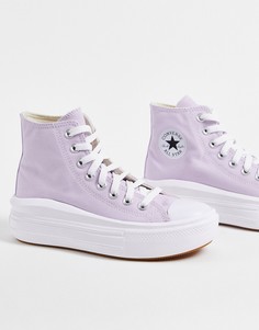 Сиреневые высокие кроссовки Converse Chuck Taylor Move-Фиолетовый цвет