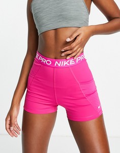 Розовые облегающие шорты с завышенной талией длиной 3 дюйма Nike Pro Training Seasonal Dri-FIT-Розовый цвет