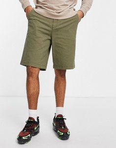 Свободные шорты-чиносы цвета хаки Topman-Зеленый цвет