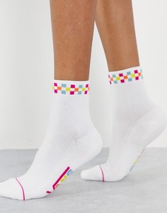 Белые носки стандартной длины Vans Peek A Check-Белый