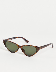 Солнцезащитные очки "кошачий глаз" в черепаховой оправе New Look-Коричневый цвет