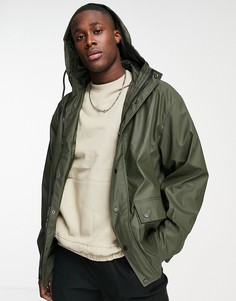 Дождевик цвета хаки с капюшоном New Look-Зеленый цвет