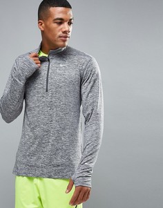 Серый топ на молнии до груди Nike Running Element Dri-Fit 683485-021