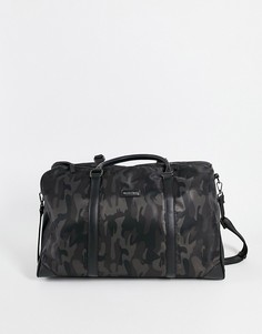 Спортивная сумка с однотонным камуфляжным принтом Valentino Bags Grappa-Серый