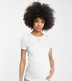 Белая повседневная футболка Topshop Maternity-Белый