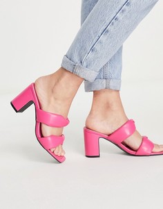 Розовые сандалии с двойными уплотненными ремешками Pimkie-Розовый цвет