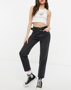 Черные выбеленные джинсы в винтажном стиле Cotton:On-Черный цвет