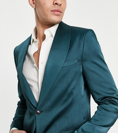 Приталенный пиджак хвойно-зеленого цвета Twisted Tailor Draco Tall-Зеленый цвет