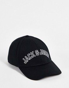 Черная кепка с логотипом Jack & Jones-Черный