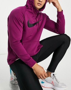 Худи темно-фиолетового цвета с логотипом-галочкой Nike Training Dri-FIT-Фиолетовый цвет