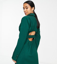 Зеленое платье-блейзер с присборенной отделкой на спине 4th & Reckless Petite-Зеленый цвет