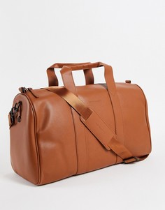 Кожаная спортивная сумка светло-коричневого цвета Smith & Canova-Коричневый